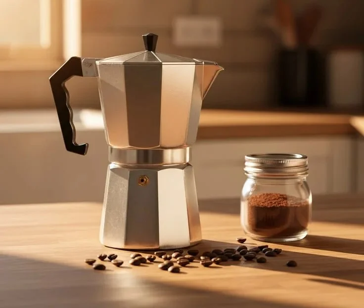 Moka pot stovetop brewer